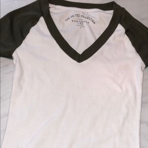 Green and White Aeropostale shirt